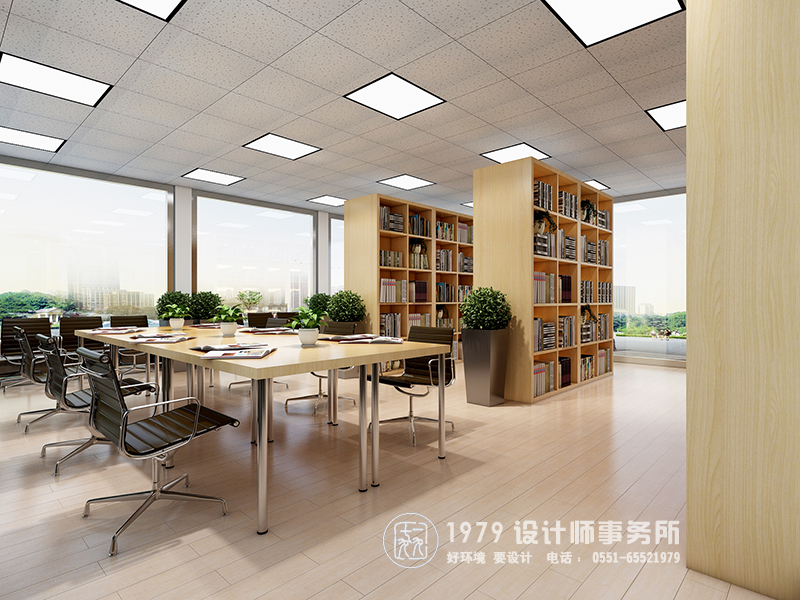 簡(jiǎn)單大方又不失素雅的閱覽室裝修設(shè)計(jì)效果圖